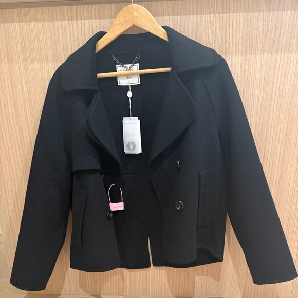 Bell & Bloom Jackets & Blazers - Bell & Bloom Wool Blend Peacoat - Black